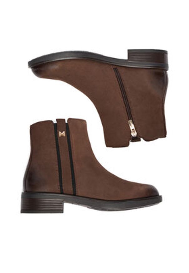 MEXX Botki CEO-MX/032C-WI23 Brązowy. Kolor: brązowy. Materiał: nubuk, skóra