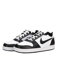 Nike - Męskie Buty Sportowe Ebernon Premium Grain Leather Low Cut. Kolor: czarny, biały, wielokolorowy. Sezon: zima. Styl: sportowy
