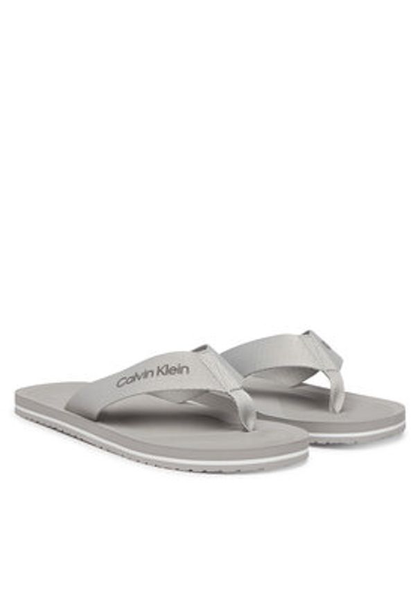 Calvin Klein Japonki Logo Webbing Strap HM0HM02106 Szary. Kolor: szary. Materiał: materiał