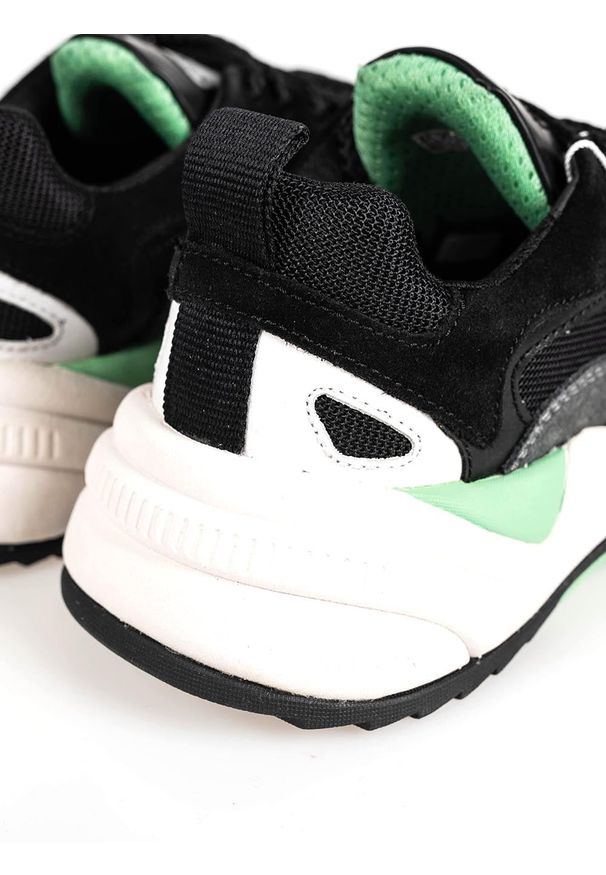 Geox Sneakersy "T02 A" | T94BUA 02214 | T02 A | Kobieta | Czarny, Zielony. Kolor: zielony, czarny, wielokolorowy. Materiał: materiał, skóra