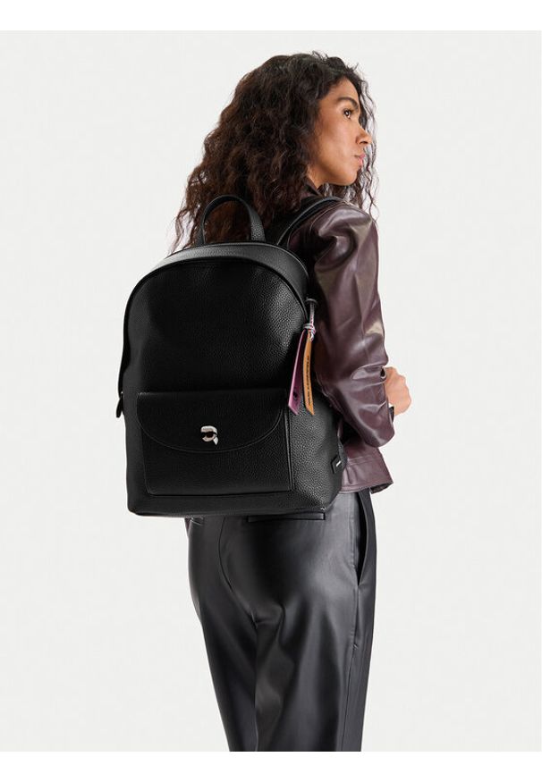 Karl Lagerfeld - KARL LAGERFELD Plecak A4W30003 Czarny. Kolor: czarny. Materiał: skóra