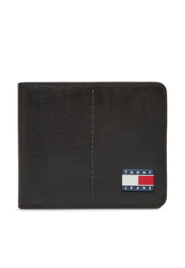 Tommy Jeans Duży Portfel Męski Tjm Heritage Leather Cc Wallet AM0AM13409 Czarny. Kolor: czarny. Materiał: skóra