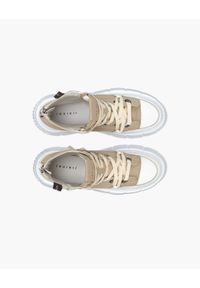 Inuikii - INUIKII MATILDA CANVAS HIGH Sneakersy damskie. Okazja: na co dzień, na spacer. Wysokość cholewki: przed kolano. Kolor: szary. Materiał: guma, materiał. Szerokość cholewki: normalna. Sezon: lato. Sport: turystyka piesza