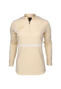 Bluza sportowa damska Nike NK Df Academy 21 Drill Top. Kolor: beżowy #1