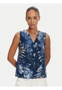 Tatuum Bluzka Lea T2509.056 Granatowy Regular Fit. Kolor: niebieski. Materiał: wiskoza