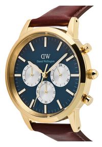 Daniel Wellington Zegarek Iconic Chronograph St Mawes Arctic Panda DW00100875 Brązowy. Kolor: brązowy #4