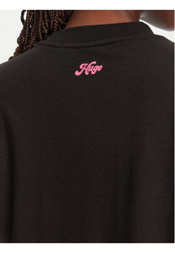 Hugo - HUGO T-Shirt 50539107 Czarny Regular Fit. Kolor: czarny. Materiał: bawełna