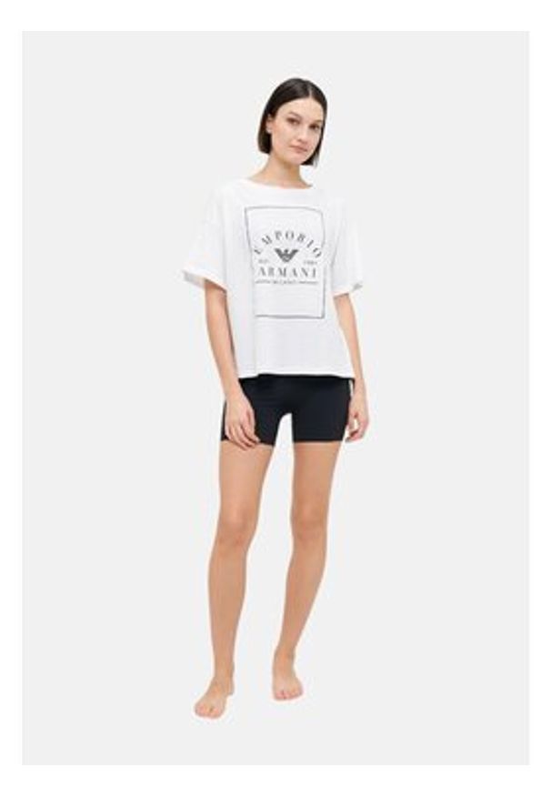 Emporio Armani Underwear T-Shirt EW000553 AF10887 U0002 Biały Loose Fit. Kolor: biały. Materiał: bawełna