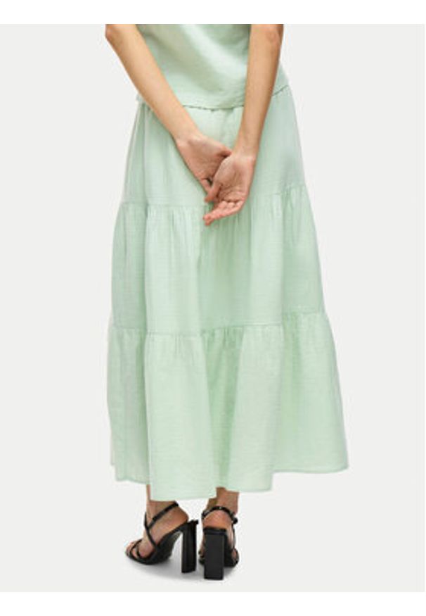 Vila Spódnica maxi Lania 14105428 Zielony Regular Fit. Kolor: zielony. Materiał: bawełna