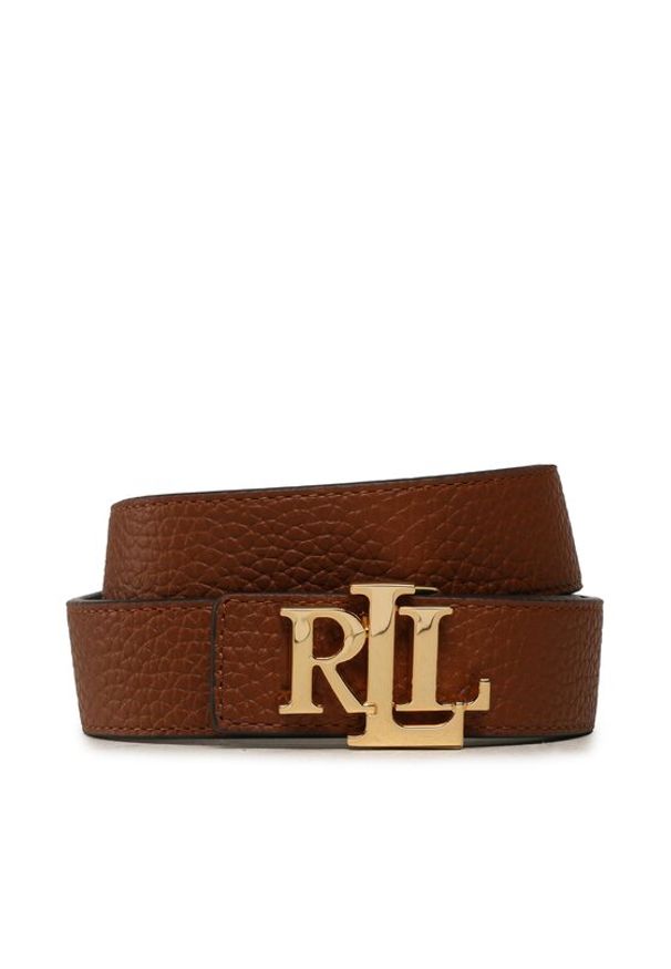 Lauren Ralph Lauren Pasek Damski 412912039002 Brązowy. Kolor: brązowy. Materiał: skóra