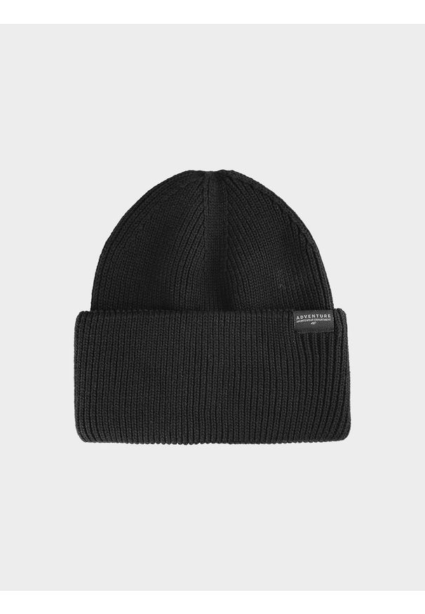 4f - Czapka beanie chłopięca. Kolor: czarny