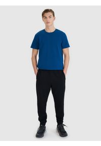 4f - 4F Spodnie dresowe joggery męskie - czarne 3XL. Kolor: czarny. Materiał: dresówka. Wzór: ze splotem