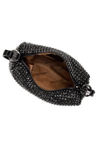 Wittchen - Damska torebka z kryształkami pudełkowa czarna. Kolor: czarny. Wzór: gładki, haft. Dodatki: z haftem. Styl: wizytowy. Rodzaj torebki: na ramię #5
