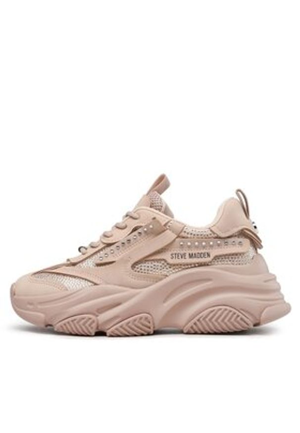 Steve Madden Sneakersy Possesionr SM11002270-750 Beżowy. Kolor: beżowy. Materiał: skóra
