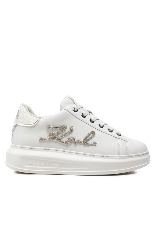 Karl Lagerfeld - KARL LAGERFELD Sneakersy KL62510G Biały. Kolor: biały. Materiał: skóra