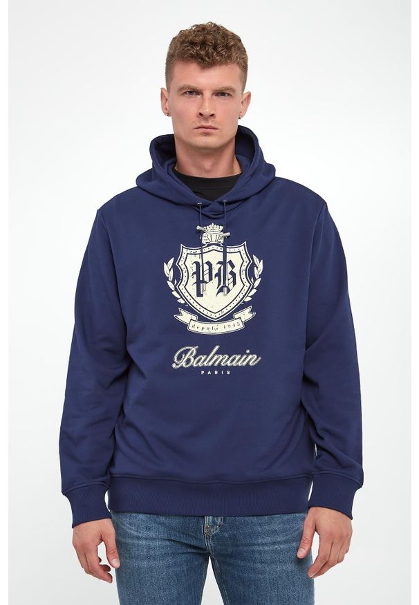 Balmain - Bluza męska z kapturem BALMAIN. Typ kołnierza: kaptur