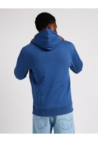 Lee - LEE WOBBLY HOODIE MĘSKA BLUZA NIEROZPINANA LOGO MIDNIGHT NAVY 112349102 LM54016852. Typ kołnierza: kaptur