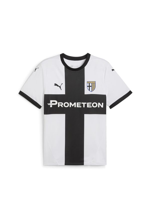 Puma - Męska koszulka domowa Parma Calcio 24/25 PUMA White Black. Kolor: wielokolorowy, czarny, biały