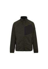 Polar zapinany na zamek błyskawiczny Regatta Salzance. Kolor: zielony, brązowy, wielokolorowy. Materiał: polar. Sport: turystyka piesza #1