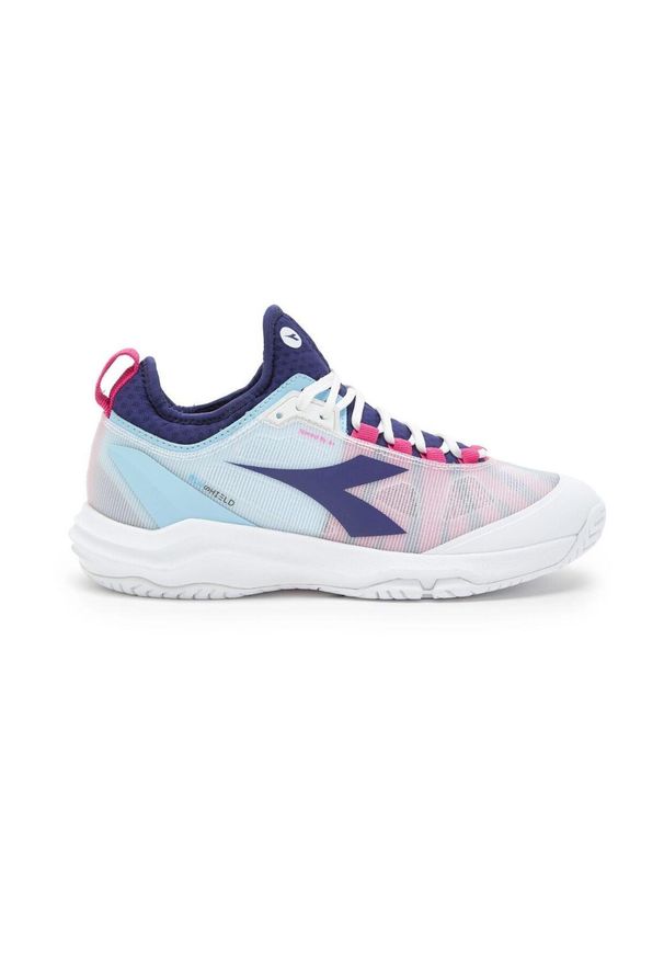 Buty tenisowe damskie Diadora Speed Blushield Fly 4 AG. Kolor: różowy, biały, wielokolorowy, fioletowy. Sport: tenis