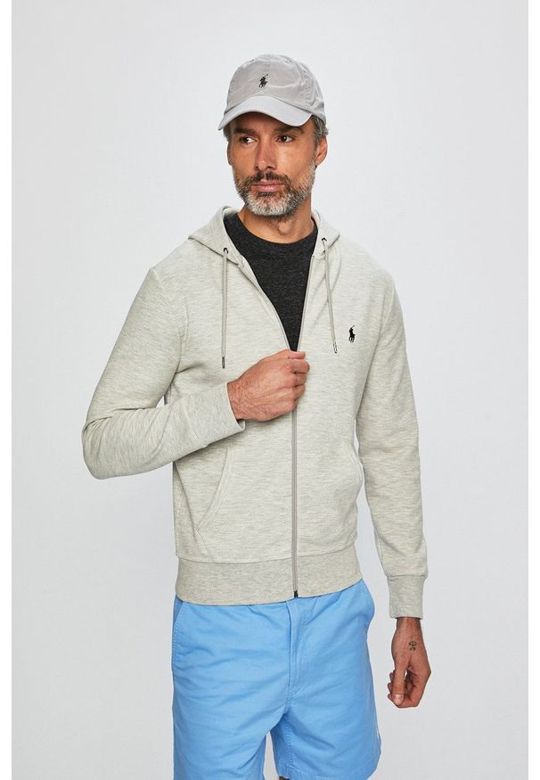 Polo Ralph Lauren - Bluza. Okazja: na co dzień. Typ kołnierza: polo. Kolor: szary. Materiał: dzianina. Styl: casual