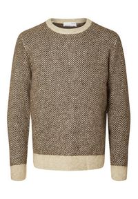 Selected Homme Sweter 16086699 Brązowy Regular Fit. Kolor: brązowy. Materiał: wełna, syntetyk #4