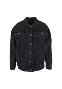 Urban Classics - Damska Kurtka Oversize Z Denimu Z Lat 90tych. Kolor: czarny. Materiał: denim. Sezon: lato. Sport: turystyka piesza #1