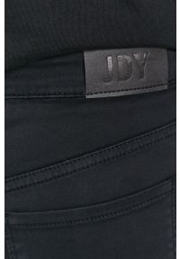 JDY - Jacqueline de Yong Spodnie damskie kolor czarny dopasowane medium waist. Kolor: czarny. Materiał: bawełna #4