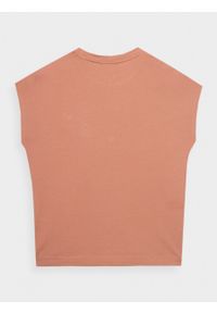outhorn - T-shirt gładki damski - pomarańczowy. Okazja: na co dzień. Kolor: pomarańczowy. Materiał: bawełna, dzianina. Długość rękawa: krótki rękaw. Wzór: gładki. Styl: casual #5