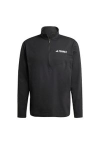 Adidas - Koszulka Terrex Multi Climacool 1/2 Zip Long Sleeve. Kolor: czarny. Długość rękawa: długi rękaw. Technologia: ClimaCool (Adidas)