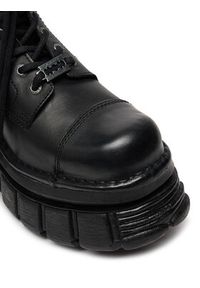 NEW ROCK Glany M-NEWMILI083-S21 Czarny. Kolor: czarny. Materiał: skóra. Styl: rockowy #3