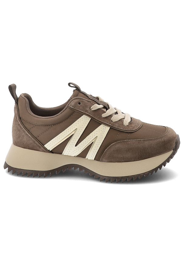 Sneakersy damskie Vinceza, cholewka ze skóry naturalnej wzmocnione elementy przy nosku dynamiczny design gruba amortyzująca podeszwa, brązowe, 41521. Okazja: na co dzień. Zapięcie: sznurówki. Kolor: brązowy. Materiał: skóra. Szerokość cholewki: normalna