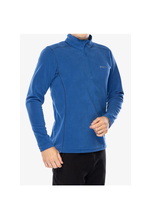 columbia - Bluza polarowa męska Columbia Klamath Range II Half Zip. Kolor: niebieski. Materiał: polar