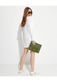 Kenzo - KENZO - Biała sukienka z nadrukiem. Kolor: biały. Materiał: bawełna. Długość rękawa: długi rękaw. Wzór: nadruk. Długość: mini #4