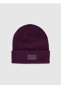 4f - 4F Czapka beanie uniseks - fioletowa Uniwersalny. Kolor: fioletowy. Materiał: syntetyk, materiał. Sezon: zima. Styl: klasyczny, sportowy, casual