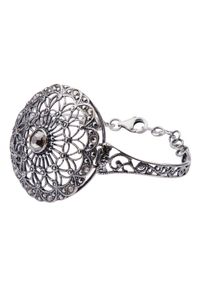 Polcarat Design - Srebrna bransoletka Swarovski R 1505. Materiał: srebrne. Kolor: srebrny. Wzór: aplikacja. Kamień szlachetny: kryształ #1