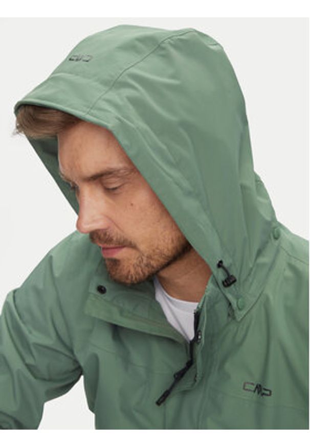CMP Kurtka przeciwdeszczowa 39X7367 Zielony Regular Fit. Kolor: zielony. Materiał: syntetyk