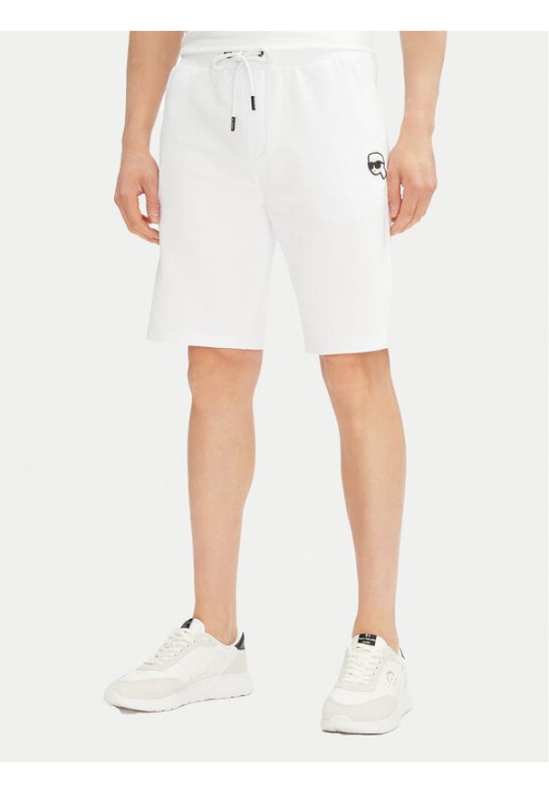 Karl Lagerfeld - KARL LAGERFELD Szorty sportowe 705014 552900 Biały Regular Fit. Kolor: biały. Materiał: bawełna. Styl: sportowy