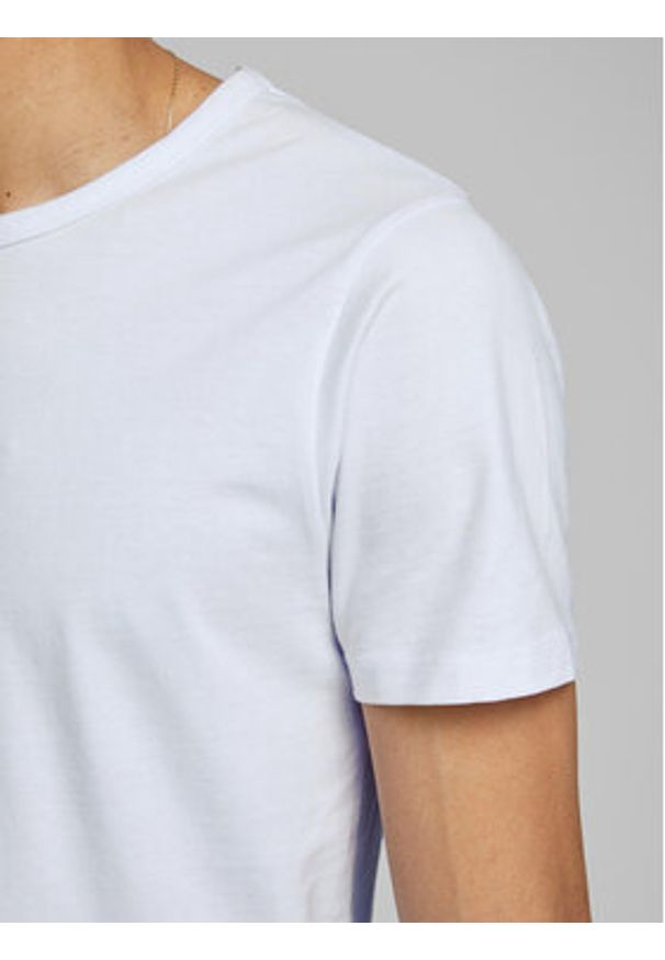 Jack & Jones - Jack&Jones T-Shirt Basic 12058529 Biały Stretch Fit. Kolor: biały. Materiał: bawełna