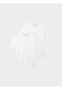 Tom Tailor Komplet 2 t-shirtów 1037741 Biały Regular Fit. Kolor: biały. Materiał: bawełna #9