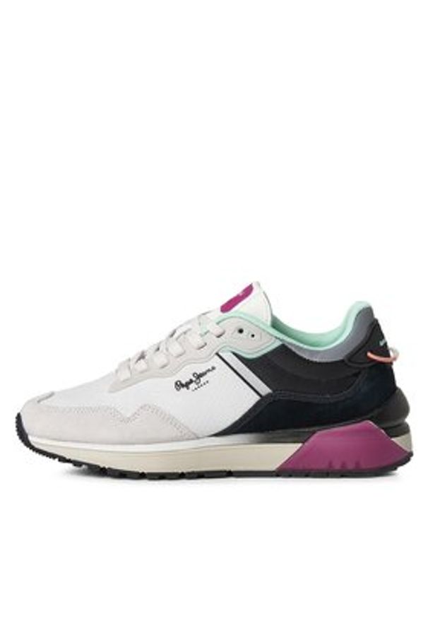 Pepe Jeans Sneakersy PLS31547 Écru. Materiał: skóra