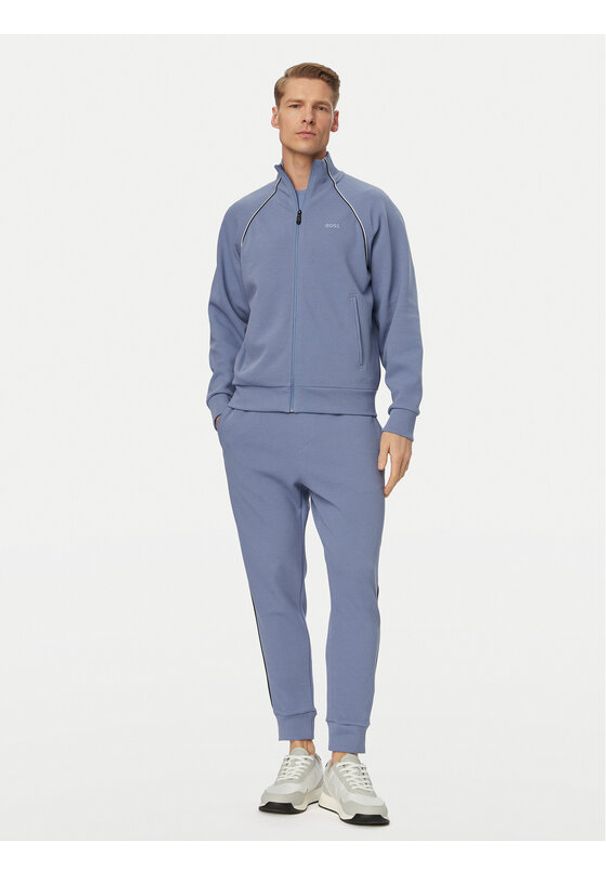 BOSS Dres 50555906 Niebieski jasny Regular Fit. Kolor: niebieski. Materiał: syntetyk, bawełna