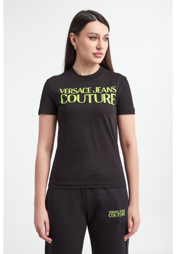 Versace Jeans Couture - T-shirt damski VERSACE JEANS COUTURE. Materiał: bawełna. Wzór: nadruk