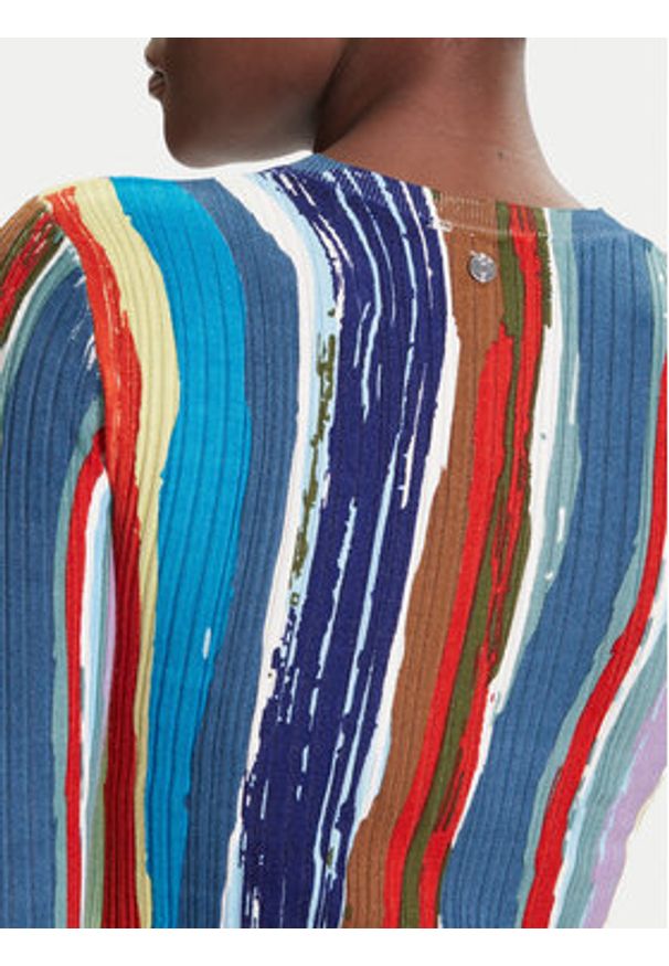 Desigual Sukienka codzienna Carla 25WWVF07 Kolorowy Slim Fit. Okazja: na co dzień. Materiał: syntetyk. Wzór: kolorowy. Typ sukienki: proste. Styl: casual