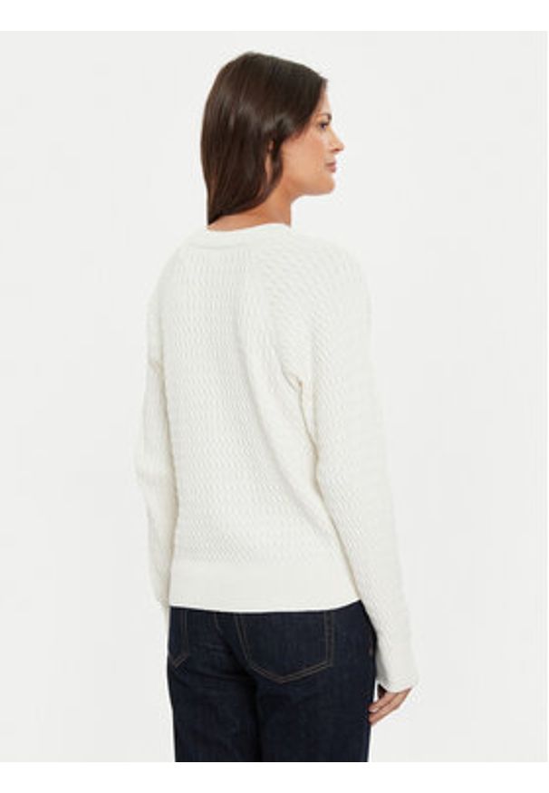 TOMMY HILFIGER - Tommy Hilfiger Sweter WW0WW43093 Écru Regular Fit. Materiał: bawełna