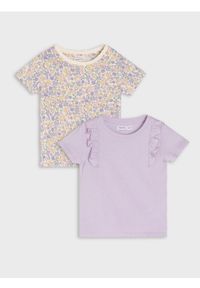 Sinsay - Koszulki z krótkim rękawem 2 pack - kremowy. Kolor: kremowy. Długość rękawa: krótki rękaw. Długość: krótkie #1