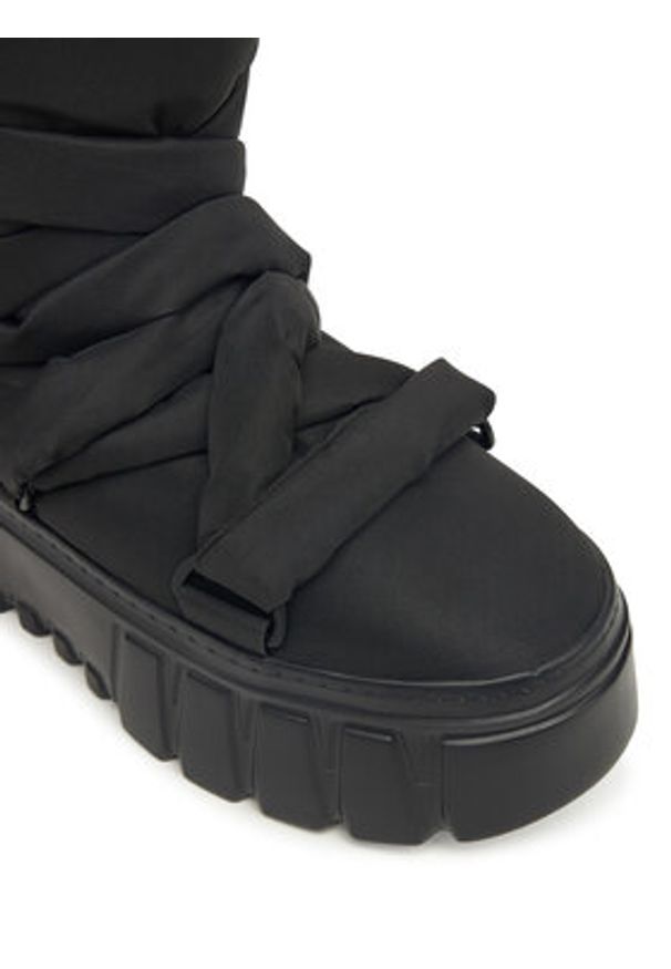 Tommy Jeans Śniegowce Tjw Chunky Snow Boot Nylon EN0EN02842 Czarny. Kolor: czarny. Materiał: materiał