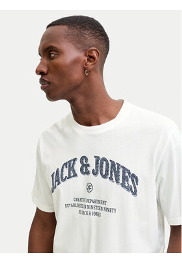 Jack & Jones T-Shirt Denver 12291213 Biały Relaxed Fit. Kolor: biały. Materiał: bawełna