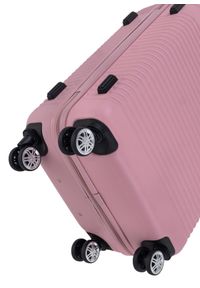 Ochnik - Komplet walizek na kółkach 19''/24''/28''. Kolor: różowy. Materiał: materiał, poliester, guma, kauczuk #9