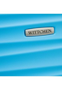 Wittchen - Walizka kabinowa z ABS-u z żebrowaniem niebieska. Kolor: niebieski. Wzór: jednolity #6